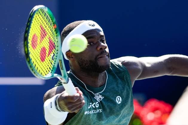 National Bank Open 2025 - Day 7 TORONTO, CANADA - AUGUST 1 : Frances Tiafoe of the United States in action against Aleksandar Vukic of Australia on day seven of the 2025 National Bank Open at Sobeys Stadium in Toronto, Ontario, Canada on August 1 , 2025. Mert Alper Dervis Anadolu Ontario Canada. Editorial use only. Please get in touch for any other usage.  Copyright: x2025xAnadoluxMertxAlperxDervisx