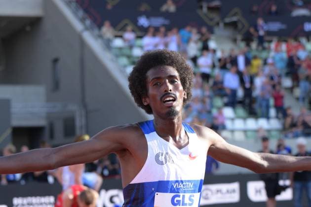 , Leichtathletik, Athletics, Track and Field,, Leichtathletik DM 2025 , 31.07-03.08.2025, Heinz Steyer Stadion Dresden, 5000m Männer Finale mohamed Abdilaahi Cologne Athletics Copyright Gladys Chai von der Laage *** , Leichtathletik, Athletics, Track and Field,, Leichtathletik DM 2025 , 31 07 03 08 2025, Heinz Steyer Stadion Dresden, 5000m Men Final mohamed Abdilaahi Cologne Athletics Copyright Gladys Chai von der Laage