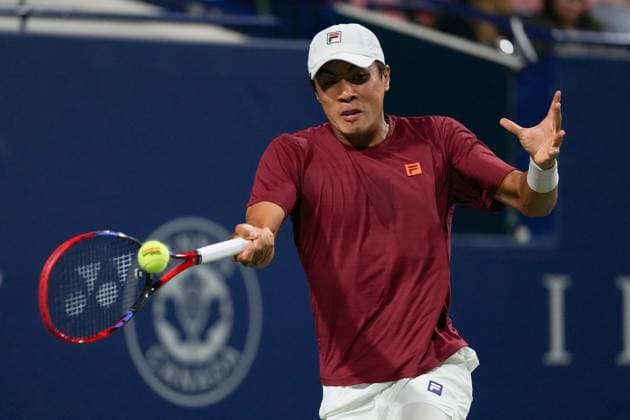 ATP, Tennis Herren Masters 1000 National Bank Open Toronto Presented by Rogers 2025 - Day 7 Brandon Nakashima of the United States plays a forehand against Ben Shelton of the United States during the Men s Singles third round match on day 7 of the ATP Masters 1000 National Bank Open at Sobeys Stadium. on August 1, 2025 in Toronto, Canada. (Photo by Leonardo Ramirez Eyepix Group) Copyright: xLeonardoxRamirezx xEyepixxGroupx LR-01082025-09679