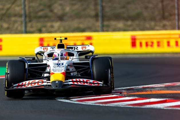 Liam Lawson (Visa Cash App Racing Bulls F1 Team, Neuseeland, 30) im VCARB 02, HUN, Formel 1 Weltmeisterschaft, Grand Prix von Ungarn, Hungaroring, Trainingstag, Freies Training 2, Saison 2025, 01.08.2025 HUN, Formel 1 Weltmeisterschaft, Grand Prix von Ungarn, Hungaroring, Trainingstag, Freies Training 2, Saison 2025, 01.08.2025 Budapest Copyright: xEibner-Pressefoto MarcelxFischerx EP_MFI
