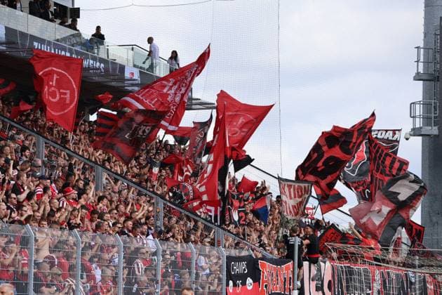 02.08.2025, Fussball, Herren, 2. Bundesliga, Saison 2025 2026, SV 07 Elversberg - 1. FC Nürnberg, Die Fans (1. FC Nürnberg) Elversberg Ursapharm-Arena an der Kaiserlinde Saarland Deutschland (DEU)