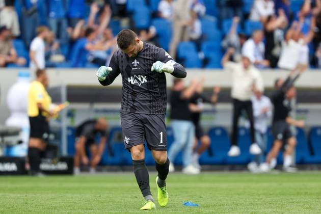 2025.08.02 xJFAx 2.Bundesliga Saison 2025 26 1.Spieltag SV Darmstadt 98 -VFL Bochum v.l., Goalkeeper, Torwart Marcel Schuhen (SV Darmstadt 98) Torjubel, Goal celebration, celebrate the goal zum 2:1 (DFL DFB REGULATIONS PROHIBIT ANY USE OF PHOTOGRAPHS as IMAGE SEQUENCES and or QUASI-VIDEO)