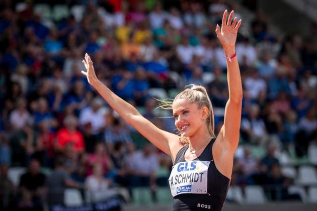 Sport Bilder des Tages Deutsche Leichtathletik-Meisterschaften; Dresden, 02.08.2025 Alica Schmidt (SCC Berlin); Deutsche Leichtathletik-Meisterschaften am 02.08.2025 im Heinz-Steyer-Stadion, Dresden (Sachsen). *** German Athletics Championships Dresden, 02 08 2025 Alica Schmidt SCC Berlin German Athletics Championships on 02 08 2025 at Heinz Steyer Stadium, Dresden Saxony Copyright: xBEAUTIFULxSPORTS AxelxKohringx