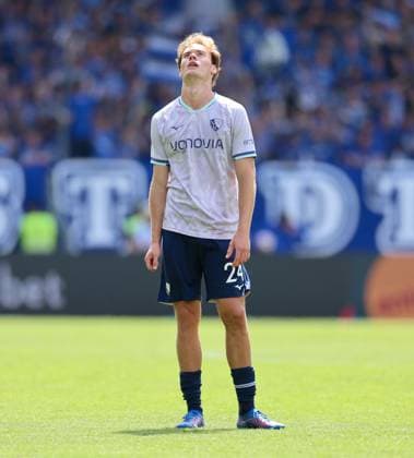 02.08.2025, xdcx, Fussball 2. Bundesliga, SV Darmstadt 98 - VfL Bochum, emonline, emspor, despor, v.l., Mats Pannewig (VfL Bochum) enttaeuscht, enttaeuscht schauend, dissapointed, traurig, frustiert, frust, gefrustet DFL DFB REGULATIONS PROHIBIT ANY USE OF PHOTOGRAPHS AS IMAGE SEQUENCES AND OR QUASI-VIDEO.