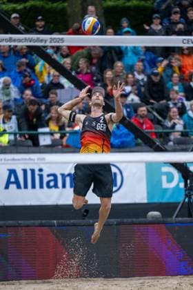 RECORD DATE NOT STATED European Championship, EM, Europameisterschaft - Beachvolleyball Düsseldorf, 02.08.2025 Clemens Wickler (GER); European Championship - Beachvolleyball Düsseldorf am 02.08.2025 Copyright: xBEAUTIFULxSPORTS PeterxWeberx