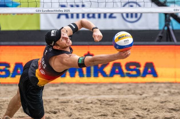 RECORD DATE NOT STATED European Championship, EM, Europameisterschaft - Beachvolleyball Düsseldorf, 02.08.2025 Nils Ehlers (GER); European Championship - Beachvolleyball Düsseldorf am 02.08.2025 Copyright: xBEAUTIFULxSPORTS PeterxWeberx