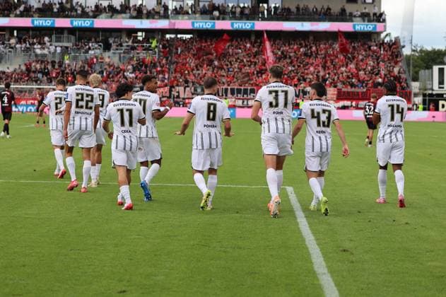 02.08.2025, Fussball, Herren, 2. Bundesliga, Saison 2025 2026, SV 07 Elversberg - 1. FC Nürnberg, Torjubel zum 1:0, Torschütze: Maximilian Rohr (SV 07 Elversberg) Elversberg Ursapharm-Arena an der Kaiserlinde Saarland Deutschland (DEU)