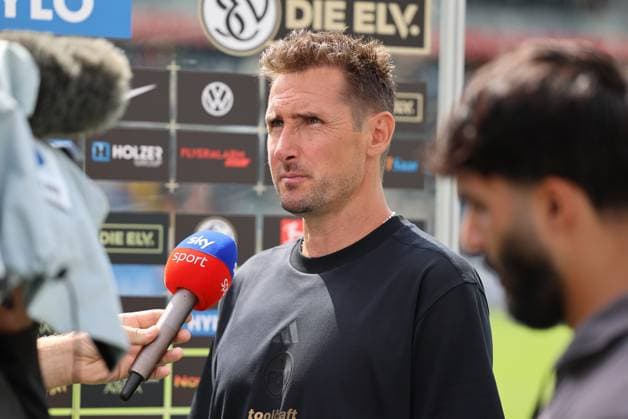 02.08.2025, Fussball, Herren, 2. Bundesliga, Saison 2025 2026, SV 07 Elversberg - 1. FC Nürnberg, Trainer Miroslav Klose (1. FC Nürnberg) Elversberg Ursapharm-Arena an der Kaiserlinde Saarland Deutschland (DEU)