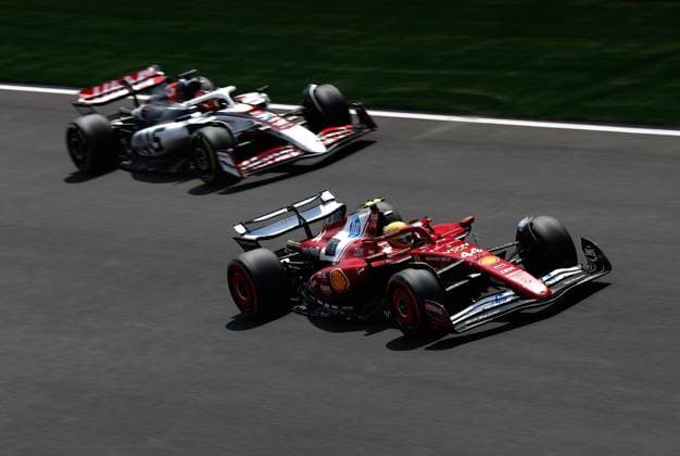 44 Lewis Hamilton (GBR, Scuderia Ferrari HP), 31 Esteban Ocon (FRA, MoneyGram Haas F1 Team), F1 Grand Prix of Hungary at Hungaroring on August 2, 2025 in Budapest, Hungary. (Photo by HOCH ZWEI) Budapest Hungary