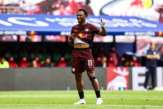 Lois Openda (RB Leipzig,11) - 1. Fussball Bundesliga Saison 2025-2026 Testspiel RasenBallsport Leipzig vs. Atalanta Bergamo in der Red Bull Arena in Leipzig - Freisteller,Aktion,Fussball,Mann,Männer,Deutschland,02.08.2025