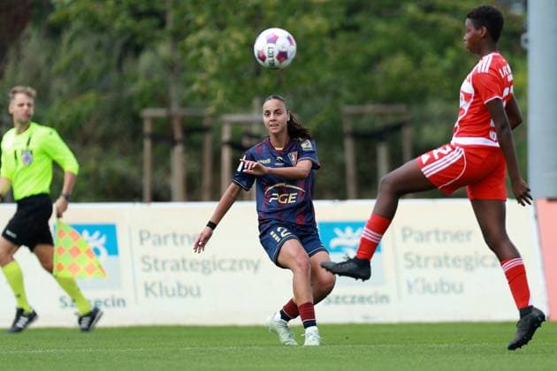 SZCZECIN 02.08.2025 MECZ TOWARZYSKI SPARING PILKA NOZNA KOBIET SEZON 2025 2026 - FRIENDLY WOMEN FOOTBALL MATCH POGON SZCZECIN - 1. FC UNION BERLIN NZ MATINA NTARZANOU FOT. KRZYSZTOF CICHOMSKI NEWSPIX.PL --- newspix.pl 