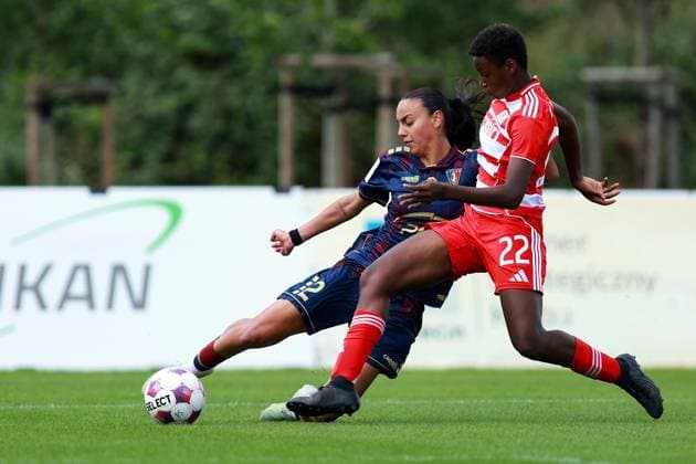 SZCZECIN 02.08.2025 MECZ TOWARZYSKI SPARING PILKA NOZNA KOBIET SEZON 2025 2026 - FRIENDLY WOMEN FOOTBALL MATCH POGON SZCZECIN - 1. FC UNION BERLIN NZ MATINA NTARZANOU, MARIANN NOACK FOT. KRZYSZTOF CICHOMSKI NEWSPIX.PL --- newspix.pl 