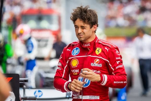 F1 HUNGARIAN GRAND PRIX QUALIFYING Charles Leclerc of Monaco and Scuderia Ferrari celebrates after saturday s qualifying ahead of the F1 Grand Prix of Hungary at Hungaroring Circuit on August 02, 2025, in Budapest, Hungary. Copyright: xx 080A9655
