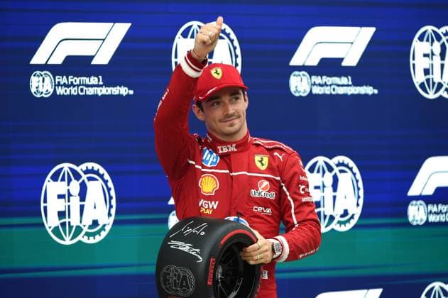 August 2, 2025, Budapest, Budapest, Hungary: Charles Leclerc, driver for Ferrari celebrates after taking pole position during the qualifying session on the second day of the Formula One Hungarian Grand Prix, held at the Hungaroring Budapest Hungary - ZUMAs291 20250802_zip_s291_100 Copyright: xBalintxSzentgallayx
