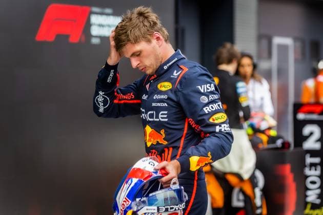 F1 HUNGARIAN GRAND PRIX QUALIFYING Max Verstappen of the Netherlands and Oracle Red Bull Racing after saturday s qualifying ahead of the F1 Grand Prix of Hungary at Hungaroring Circuit on August 02, 2025, in Budapest, Hungary. Copyright: xx 080A9768