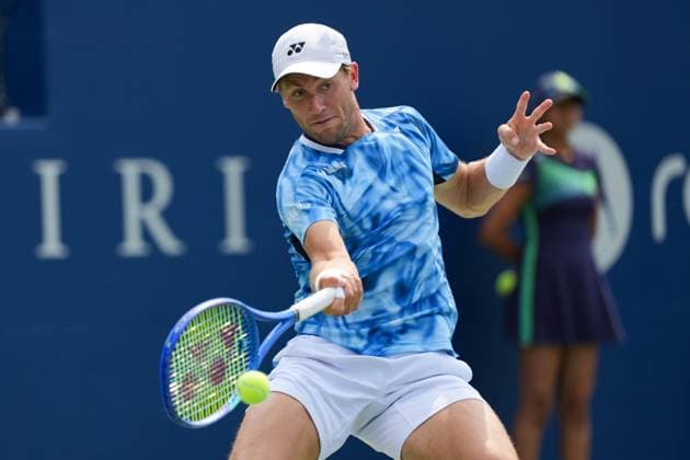 ATP, Tennis Herren Masters 1000 National Bank Open Toronto Presented by Rogers 2025 - Day 8 Casper Ruud of Norway plays a forehand against Karen Khachanov of Russia during the Men s Singles round of 16 match on day 8 of the ATP Masters 1000 National Bank Open at Sobeys Stadium. on August 2, 2025 in Toronto, Canada. (Photo by Leonardo Ramirez Eyepix Group) Copyright: xLeonardoxRamirezx xEyepixxGroupx LR-01082025-09906