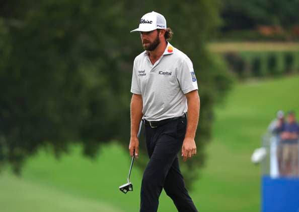 August 2, 2025: Cameron Young on the 18th hole leads the Wyndham Championship 20 under par. Third round, 2025 Wyndham Championship, Sedgefield Country Club in Greensboro, North Carolina. CSM Greensboro United States of America - ZUMAc04_ 20250802_zma_c04_083 Copyright: xDavidxBeachx