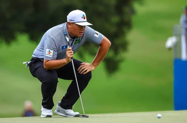 August 2, 2025: Sungjae Im on the 18th hole. Third round, 2025 Wyndham Championship, Sedgefield Country Club in Greensboro, North Carolina. CSM Greensboro United States of America - ZUMAc04_ 20250802_zma_c04_091 Copyright: xDavidxBeachx