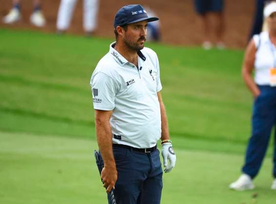 August 2, 2025: Mark Hubbard on the 18th hole. Third round, 2025 Wyndham Championship, Sedgefield Country Club in Greensboro, North Carolina. CSM Greensboro United States of America - ZUMAc04_ 20250802_zma_c04_096 Copyright: xDavidxBeachx