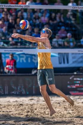 RECORD DATE NOT STATED European Championship, EM, Europameisterschaft - Beachvolleyball Düsseldorf, 03.08.2025 David Ahman (SWE); European Championship - Beachvolleyball Düsseldorf am 03.08.2025 Copyright: xBEAUTIFULxSPORTS PeterxWeberx