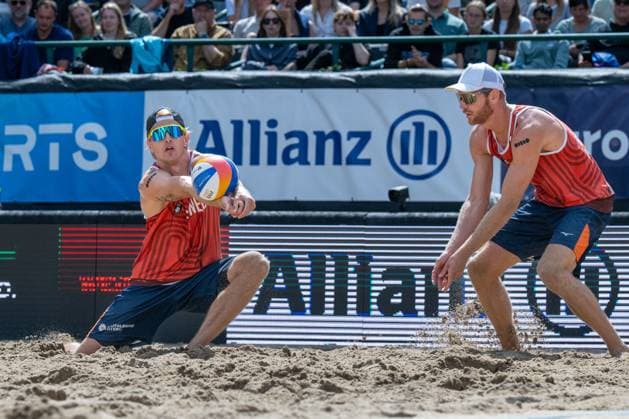 RECORD DATE NOT STATED European Championship, EM, Europameisterschaft - Beachvolleyball Düsseldorf, 03.08.2025 Steven van de Velde (NED), Alexander Brouwer (NED); European Championship - Beachvolleyball Düsseldorf am 03.08.2025 Copyright: xBEAUTIFULxSPORTS PeterxWeberx
