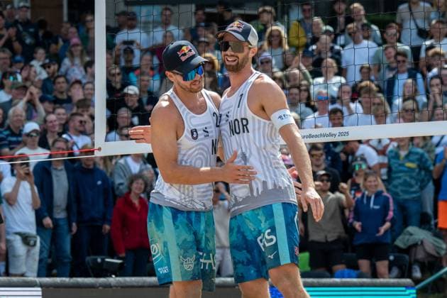 RECORD DATE NOT STATED European Championship, EM, Europameisterschaft - Beachvolleyball Düsseldorf, 03.08.2025 Christian Sandlie Sorum (NOR), Anders Berntsen Mol (NOR); European Championship - Beachvolleyball Düsseldorf am 03.08.2025 Copyright: xBEAUTIFULxSPORTS PeterxWeberx