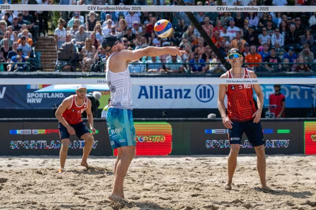 RECORD DATE NOT STATED European Championship, EM, Europameisterschaft - Beachvolleyball Düsseldorf, 03.08.2025 Christian Sandlie Sorum (NOR); European Championship - Beachvolleyball Düsseldorf am 03.08.2025 Copyright: xBEAUTIFULxSPORTS PeterxWeberx