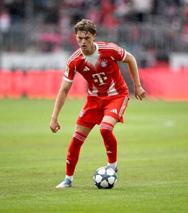 Fussball 1. Bundesliga Saison 2025 2026 Testspiel 02.08.2025 FC Bayern Muenchen - Olympique Lyon Paul Wanner (FC Bayern Muenchen) *** Soccer 1 Bundesliga Season 2025 2026 Test match 02 08 2025 FC Bayern Muenchen Olympique Lyon Paul Wanner FC Bayern Muenchen