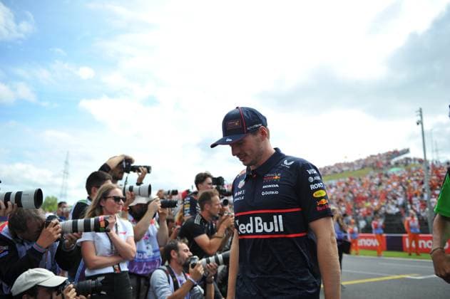 August 3, 2025, Budapest, Budapest, Hungary: Max Verstappen, driver for Red Bull Racing during the drivers parade before the Formula One Hungarian Grand Prix, held at the Hungaroring Budapest Hungary - ZUMAs291 20250803_zip_s291_007 Copyright: xBalintxSzentgallayx
