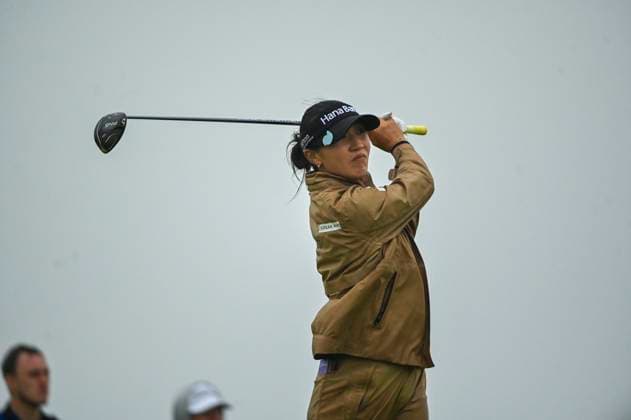 3rd August 2025; Royal Porthcawl Golf Club, Porthcawl, Wales; AIG Womens Open Golf, Final Round; Jinhee Im off the 3rd tee  AledxHopkins