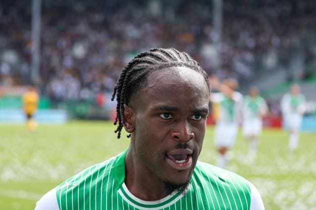Jubel von Noel Futkeu 9 (Spvgg Greuther Fuerth) nach seinem Treffer zum 3:1, Spvgg Greuther Fuerth vs. SG Dynamo Dresden, DFL, 2. Bundesliga, Saison 2025 2026, Hinrunde, 1. Spieltag, 03.08.2025 DFB regulations prohibit any use of photographs as image sequences and or quasi-video Fuerth Bayern Deutschland