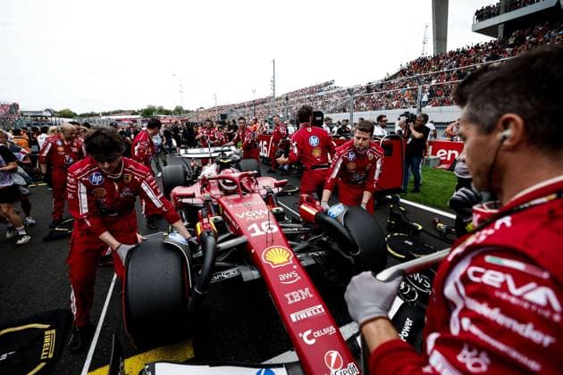 F1 - HUNGARIAN GRAND PRIX 2025 LECLERC Charles (mco), Scuderia Ferrari SF-25, portrait during the 2025 Formula 1 Lenovo Hungarian Grand Prix, 14th round of the 2025 FIA Formula One World Championship, WM, Weltmeisterschaft from August 1 to 3, 2025 on the Hungaroring, in Mogyorod, Hungary - MogyorodHungary  Copyright: xJulienxDelfossex
