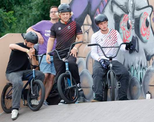 03.08.2025 BMX Deutsche Freestyle Meisterschaft 2025 in Park im Bikepark Darmstadt hier Finale Park Male Elite Bildmitte Sieger Gewinner Deutscher Meister Philipp MUTH (Fischbachtal Hessen) Darmstadt Hessen Deutschland