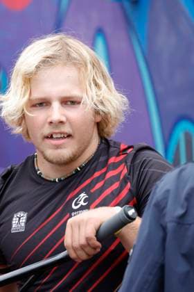 03.08.2025 BMX Deutsche Freestyle Meisterschaft 2025 in Park im Bikepark Darmstadt hier Finale Park Male Elite Bildmitte Sieger Gewinner Deutscher Meister Philipp MUTH (Fischbachtal Hessen) Darmstadt Hessen Deutschland