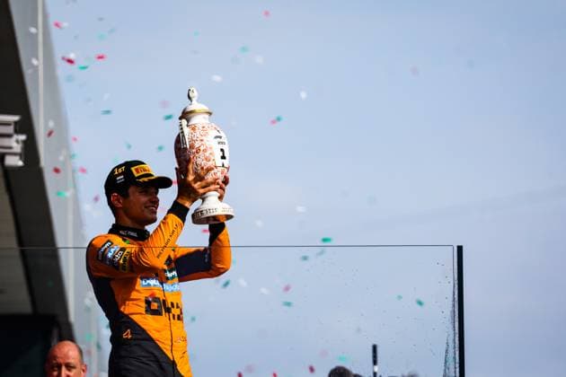 F1 - HUNGARIAN GRAND PRIX 2025 NORRIS Lando (gbr), McLaren F1 Team MCL39, portrait podium during the 2025 Formula 1 Lenovo Hungarian Grand Prix, 14th round of the 2025 FIA Formula One World Championship, WM, Weltmeisterschaft from August 1 to 3, 2025 on the Hungaroring, in Mogyorod, Hungary - MogyorodHungary  Copyright: xFLORENTxGOODENx