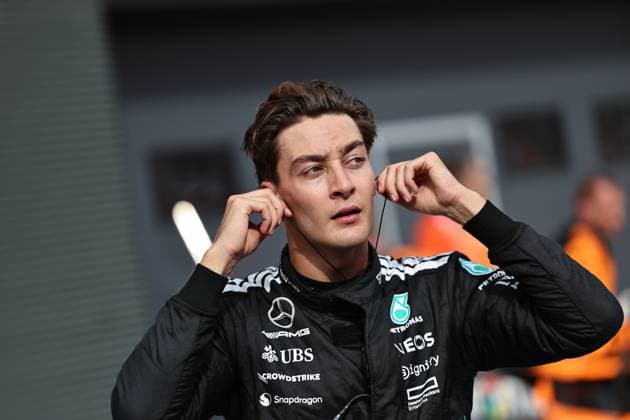 Lando Norris wins F1 Hungarian GP BUDAPEST, HUNGARY - AUGUST 3: Third placed Mercedes British driver George Russell reacts after the Formula One Hungarian Grand Prix at the Hungaroring circuit in Mogyorod near Budapest, Hungary, on August 3, 2025. Arpad Kurucz Anadolu Budapest Hungary. Editorial use only. Please get in touch for any other usage.  Copyright: x2025xAnadoluxArpadxKuruczx