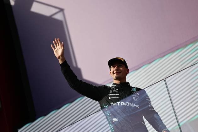 Lando Norris wins F1 Hungarian GP BUDAPEST, HUNGARY - AUGUST 3: Third placed Mercedes British driver George Russell reacts after the Formula One Hungarian Grand Prix at the Hungaroring circuit in Mogyorod near Budapest, Hungary, on August 3, 2025. Arpad Kurucz Anadolu Budapest Hungary. Editorial use only. Please get in touch for any other usage.  Copyright: x2025xAnadoluxArpadxKuruczx