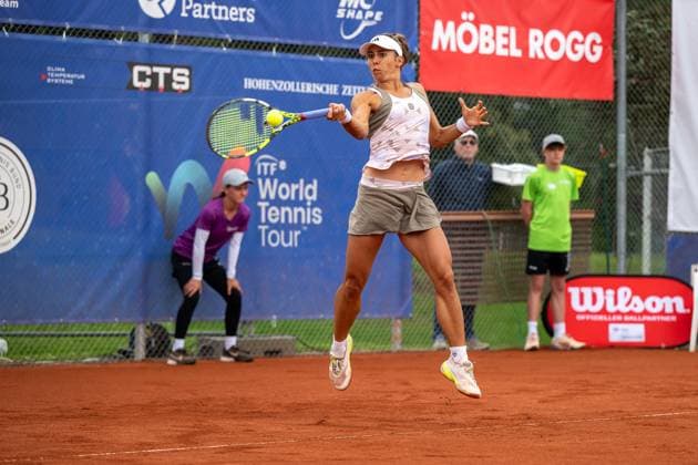 Julia Grabher (AUT), Nikola Bartunkova vs. Julia Grabher,Tennis, CTS Ladies Open, Finale, 03.08.2025, Nikola Bartunkova vs. Julia Grabher,Tennis, CTS Ladies Open, Finale, 03.08.2025 Hechingen Copyright: xEibner-Pressefoto StefanxRosenfex EP_SRD