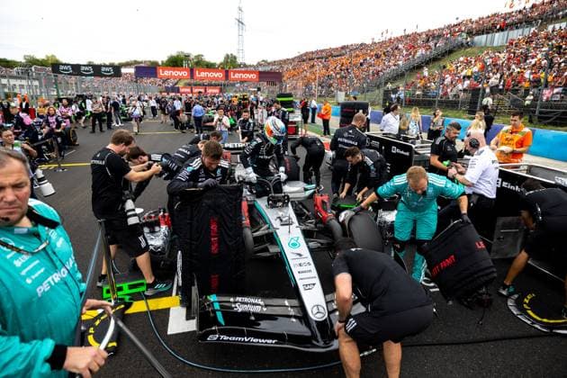 12 Andrea Kimi Antonelli (ITA, Mercedes-AMG Petronas F1 Team), F1 Grand Prix of Hungary at Hungaroring on August 3, 2025 in Budapest, Hungary. (Photo by HOCH ZWEI) Budapest Hungary