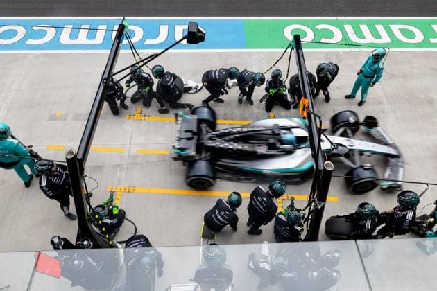 63 George Russell (GBR, Mercedes-AMG Petronas F1 Team), F1 Grand Prix of Hungary at Hungaroring on August 3, 2025 in Budapest, Hungary. (Photo by HOCH ZWEI) Budapest Hungary