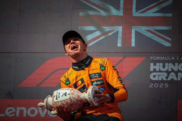 04 Lando Norris, (GRB) McLaren Mercedes MCL39, during the Hungarian GP, Budapest 31 July-4 August 2025. Formula 1 World Championship, WM, Weltmeisterschaft 2025.  Copyright: xFedericoxBasile IPAxSportx xipa-agency.netx xx IPA_61619550 IPA_Agency_IPA61619550
