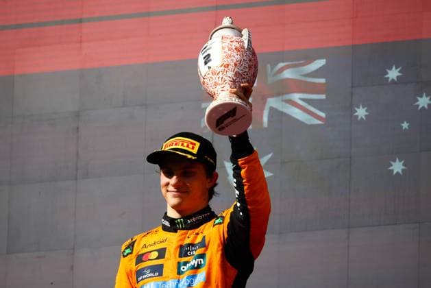F1 Hungarian Grand Prix Oscar Piastri of McLaren is seen on the podium after the Formula 1 Hungarian Grand Prix at the Hungaroring circuit in Mogyorod near Budapest on August 3rd, 2025. Budapest Hungary  Copyright: xBeataxZawrzelx originalFilename:zawrzel-f1hungar250803_npLth.jpg