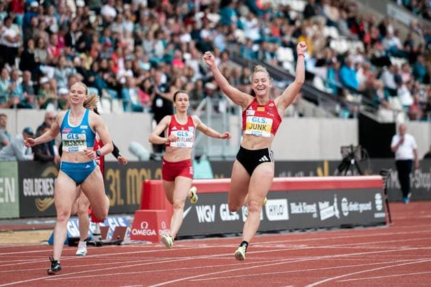 Sophia Junk (LG Rhein-Wied, 200m Frauen), GER, Leichtathletik, Athletics, Deutsche Meisterschaft, Die Finals, 03.08.2025, GER, Leichtathletik, Athletics, Deutsche Meisterschaft, Die Finals, 03.08.2025 Dresden *** Sophia Junk LG Rhein Wied, 200m Women , GER, Leichtathletik, Athletics, German Championships, The Finals, 03 08 2025, GER, Leichtathletik, Athletics, German Championships, The Finals, 03 08 2025 Dresden Copyright: xStefanxMayerx EP_SMR