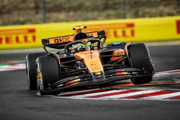 F1 - HUNGARIAN GRAND PRIX 2025 04 NORRIS Lando (gbr), McLaren F1 Team MCL39, action during the 2025 Formula 1 Lenovo Hungarian Grand Prix, 14th round of the 2025 FIA Formula One World Championship, WM, Weltmeisterschaft from August 1 to 3, 2025 on the Hungaroring, in Mogyorod, Hungary - MogyorodHungary  Copyright: xXavixBonillax