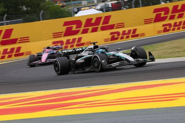 63 George Russell (GBR, Mercedes-AMG Petronas F1 Team), F1 Grand Prix of Hungary at Hungaroring on August 3, 2025 in Budapest, Hungary. (Photo by HOCH ZWEI) Budapest Hungary