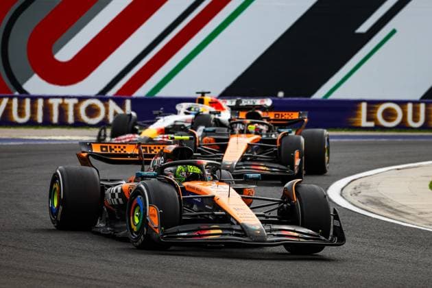 4 Lando Norris (GBR, McLaren F1 Team), 81 Oscar Piastri (AUS, McLaren F1 Team), F1 Grand Prix of Hungary at Hungaroring on August 3, 2025 in Budapest, Hungary. (Photo by HOCH ZWEI) Budapest Hungary *** 4 Lando Norris GBR, McLaren F1 Team , 81 Oscar Piastri AUS, McLaren F1 Team , F1 Grand Prix of Hungary at Hungaroring on August 3, 2025 in Budapest, Hungary Photo by HOCH ZWEI Budapest Hungary