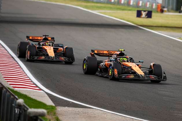 4 Lando Norris (GBR, McLaren F1 Team), 81 Oscar Piastri (AUS, McLaren F1 Team), F1 Grand Prix of Hungary at Hungaroring on August 3, 2025 in Budapest, Hungary. (Photo by HOCH ZWEI) Budapest Hungary