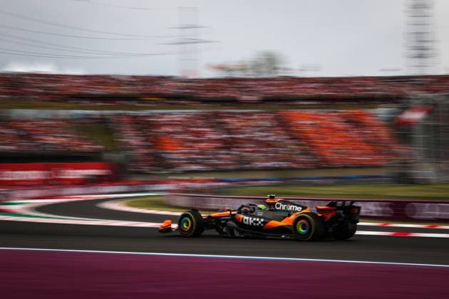 F1 - HUNGARIAN GRAND PRIX 2025 04 NORRIS Lando (gbr), McLaren F1 Team MCL39, action during the 2025 Formula 1 Lenovo Hungarian Grand Prix, 14th round of the 2025 FIA Formula One World Championship, WM, Weltmeisterschaft from August 1 to 3, 2025 on the Hungaroring, in Mogyorod, Hungary - MogyorodHungary  Copyright: xANTONINxVINCENTx