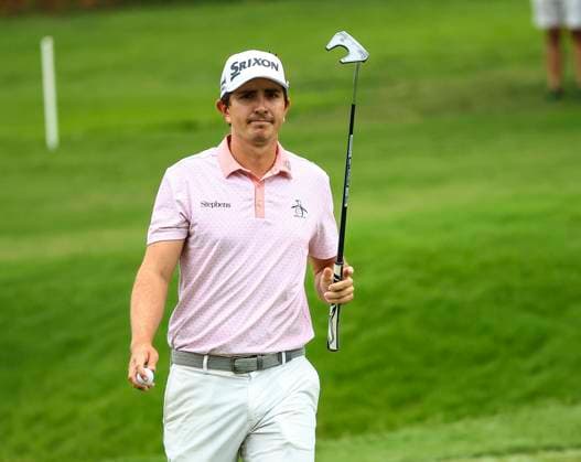 August 3, 2025: Nico Echavarria after second hole. Fourth round, 2025 Wyndham Championship, Sedgefield Country Club in Greensboro, North Carolina. CSM Greensboro United States of America - ZUMAc04_ 20250803_zma_c04_023 Copyright: xDavidxBeachx