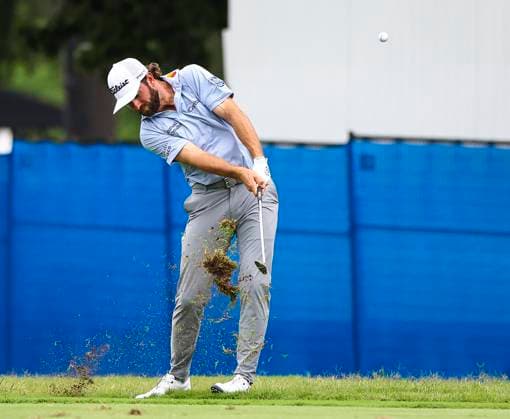 August 3, 2025: Cameron Young hits the ball. Fourth round, 2025 Wyndham Championship, Sedgefield Country Club in Greensboro, North Carolina. CSM Greensboro United States of America - ZUMAc04_ 20250803_zma_c04_044 Copyright: xDavidxBeachx